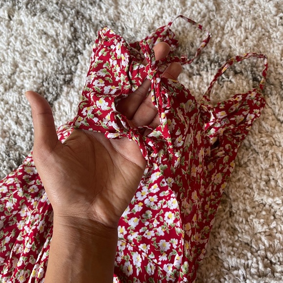 Reformation Red Floral Cut-Out Jumpsuit - Picture 11 of 12